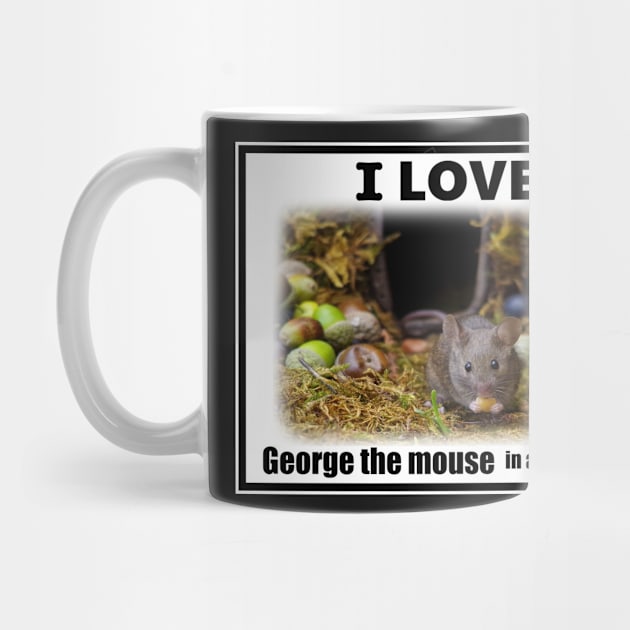 I love George the mouse in a log pile house . by Simon-dell